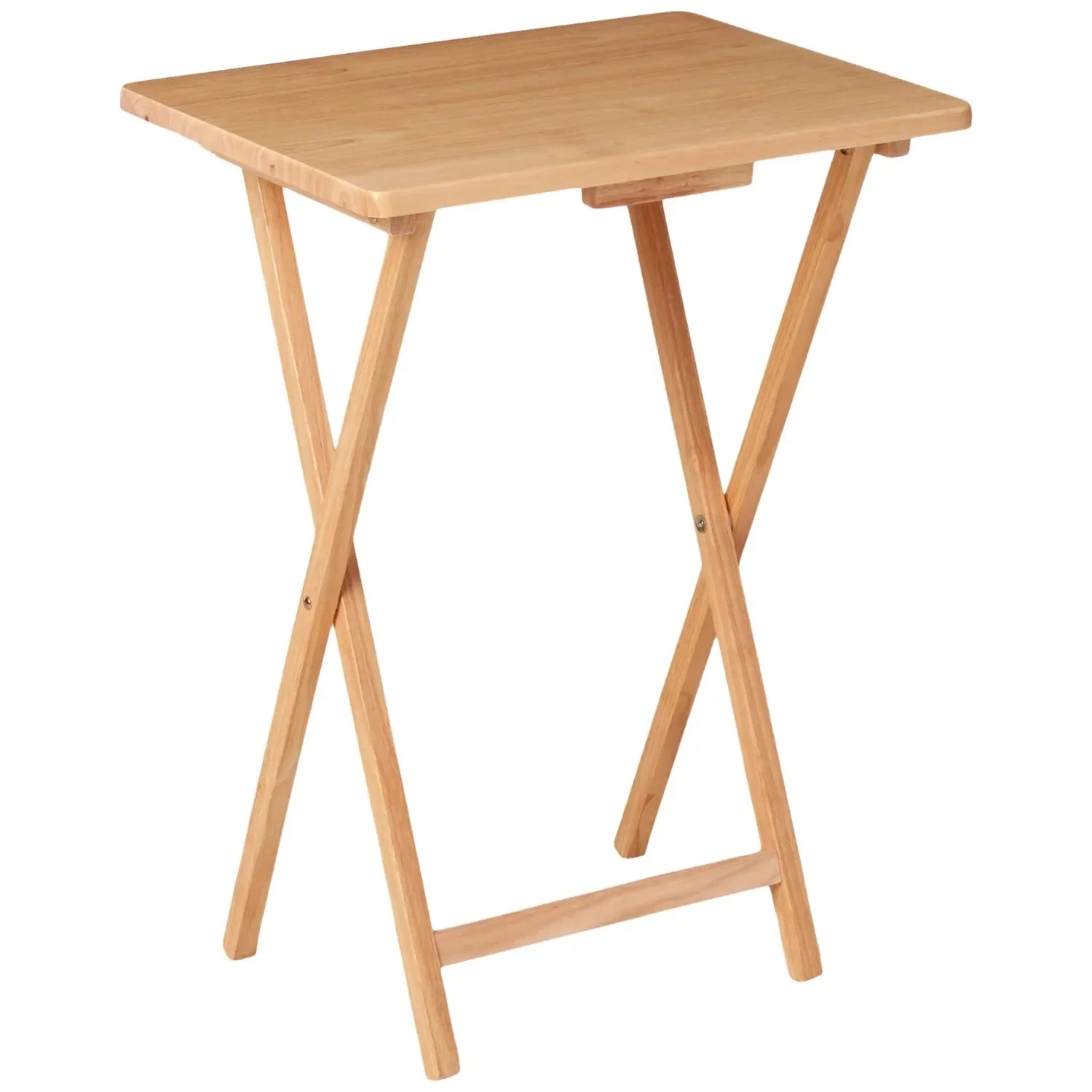 Folding Tray Table - Natural Wood, Compact & Portable