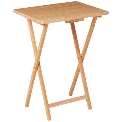 Folding Tray Table - Natural Wood, Compact & Portable