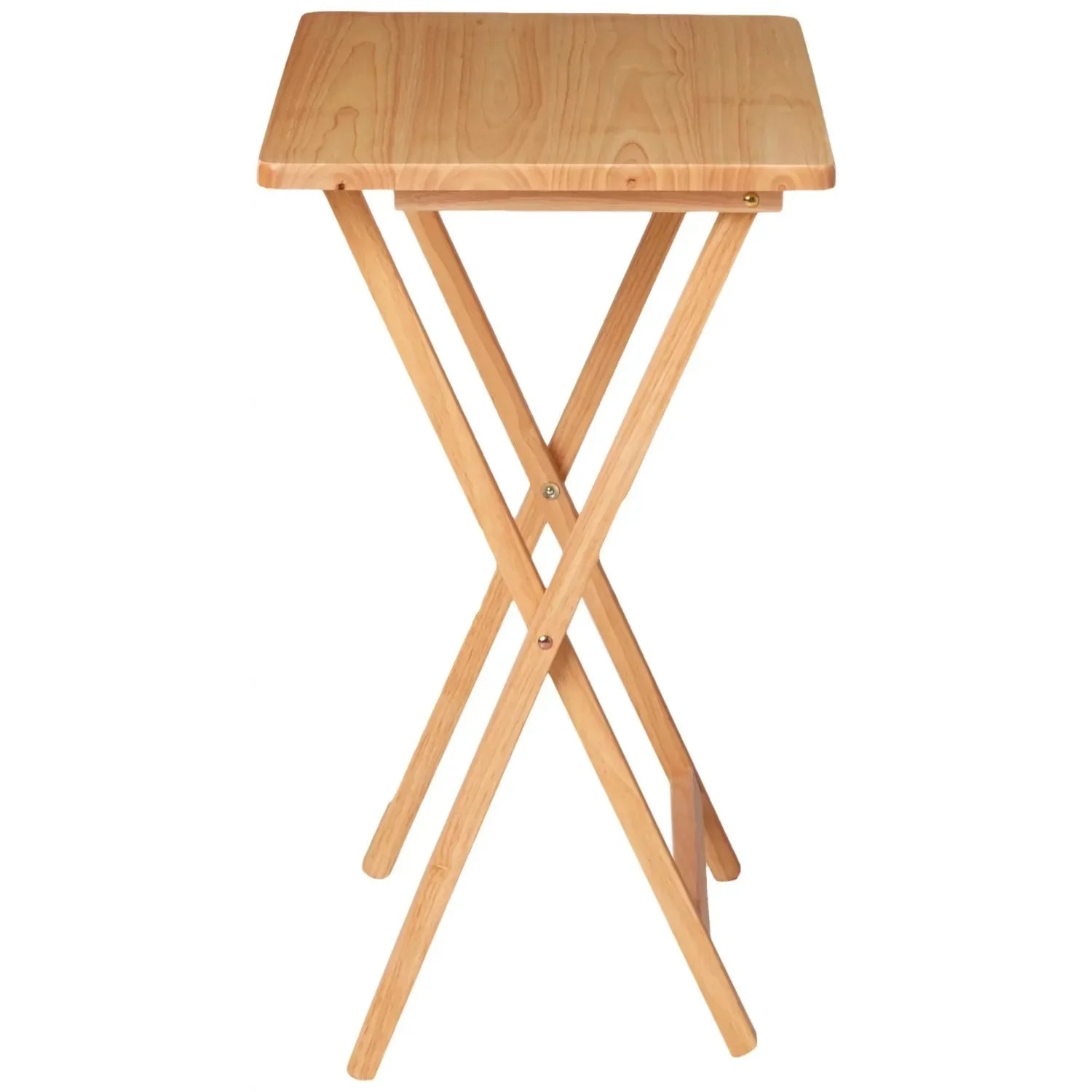 Folding Tray Table - Natural Wood, Compact & Portable