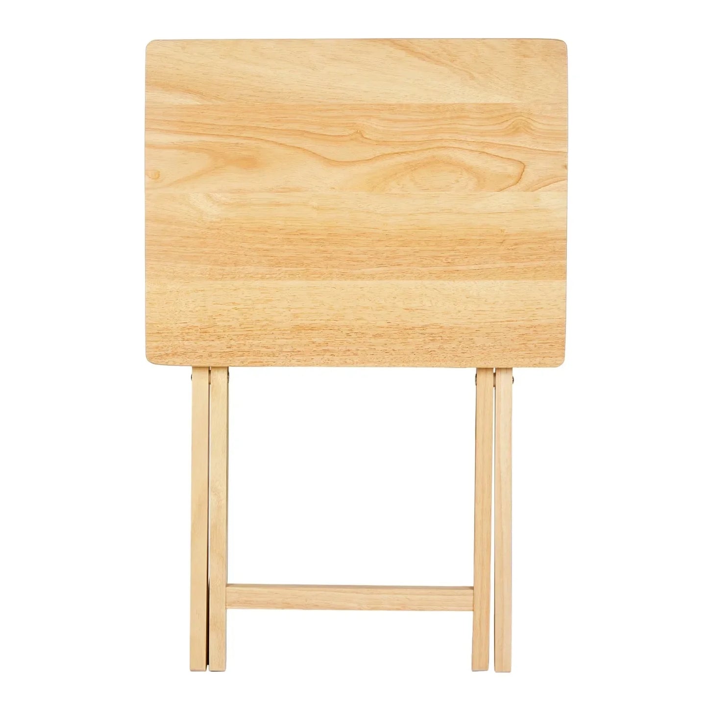 Folding Tray Table - Natural Wood, Compact & Portable