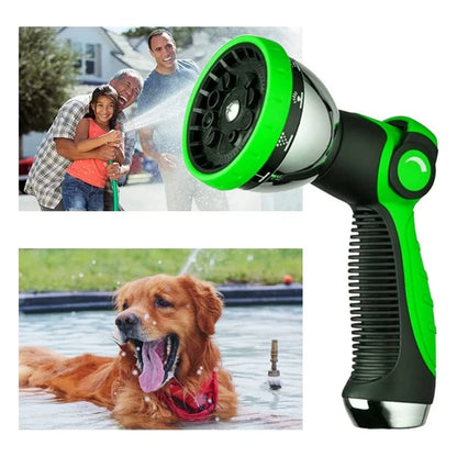 Garden Hose Nozzle 10-Pattern Metal Spray with Thumb Control